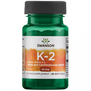   -2, Vitamin K-2 - Natural, Swanson, 50 , 30 