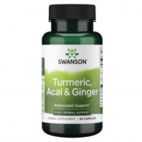  Swanson Turmeric Acai Ginger 3IN1  60caps