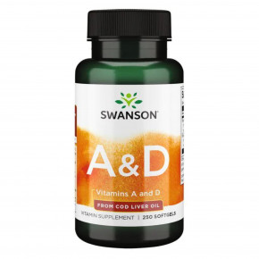  Swanson Vitamin A D 250 Sgels Per Bottle