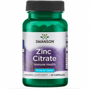    Swanson Zinc Citrate Immune Health 30mg - 60caps