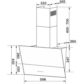   GRANADO Vivares 613-1100 black glass (GCH316311) 12