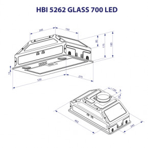   Minola HBI 5262 WH GLASS 700 LED 11