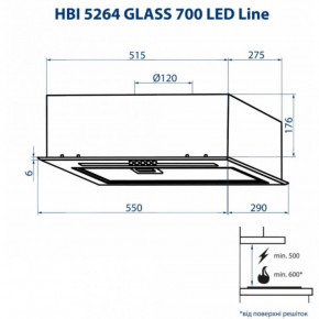  Minola HBI 5264 BL GLASS 700 LED Line 10