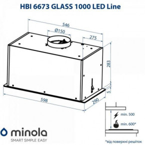  Minola HBI 6673 BL GLASS 1000 LED Line 11