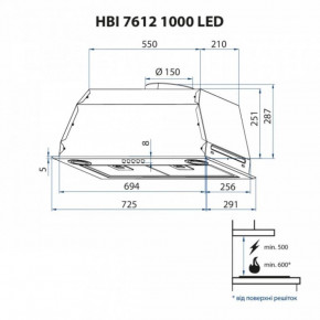  Minola HBI 7612 BL 1000 LED 8