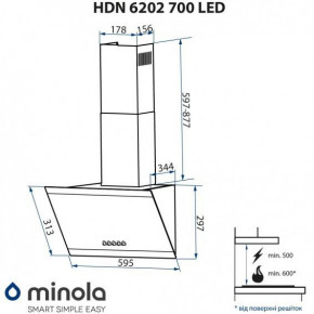  Minola HDN 6202 BL/INOX 700 LED