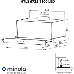  Minola HTLS 6735 WH 1100 LED 6