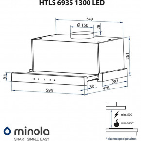  Minola HTLS 6935 WH 1300 LED 6