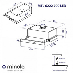  Minola MTL 6222 WH 700 LED 10