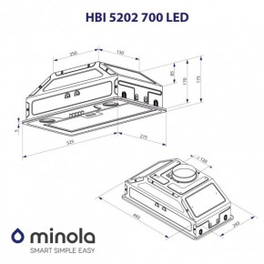   Minola HBI 5202 WH 700 LED 11