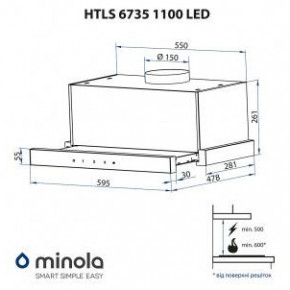   Minola HTLS 6735 WH 1100 LED 4