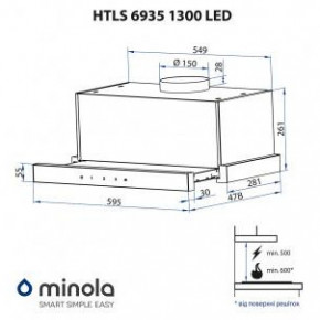   Minola HTLS 6935 WH 1300 LED 3