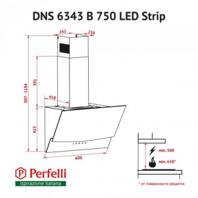  Perfelli DNS 6343 B 750 WH LED Strip 8