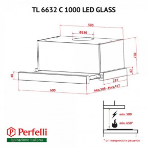  Perfelli TL 6632 C BL 1000 LED GLASS 9