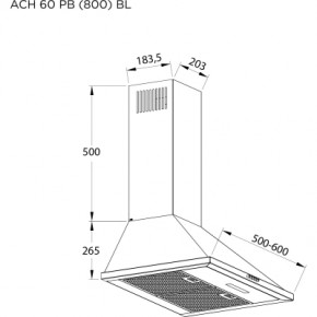   Pyramida ACH 60 PB (800) BL 8