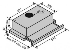  Ventolux Garda 60 BK (1100) SMD LED 8