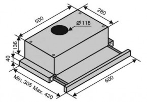  Ventolux Garda 60 BK (800) SMD LED 8