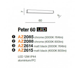   AZzardo PETER 60 4000K AZ2615 3