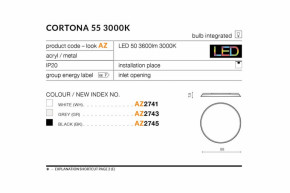   AZzardo CORTONA 55 3000K AZ2741 3