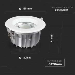   LED V-TAC, 10W, SKU-1272, 230V, 1200Lm, 6.4K,  (3800157611947) 10