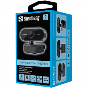 - Sandberg Webcam Flex 1080P HD (133-97) 5