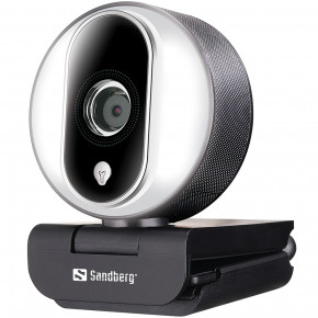 - Sandberg Streamer Webcam Pro Full HD Autofocus Ring Light (134-12)