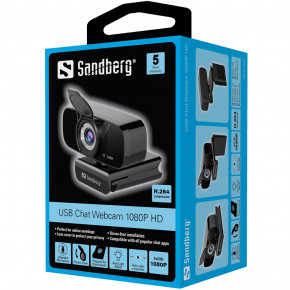 - Sandberg Streamer Chat Webcam 1080P HD (134-15) 5