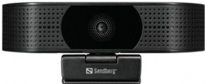 - Sandberg Webcam Pro Elite 4K UHD (IMX258) Autofocus USB-A/USB-C (134-28)