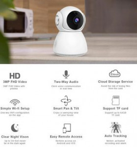 IP- Xiaomi IOTVISION V380 Smart WiFi Camera White (IOTVISION V380) 6