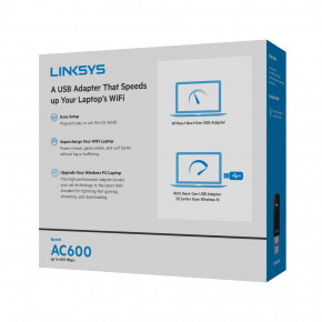 WiFi  LINKSYS WUSB6100M AC600, USB 2.0 (WUSB6100M-EU) 4