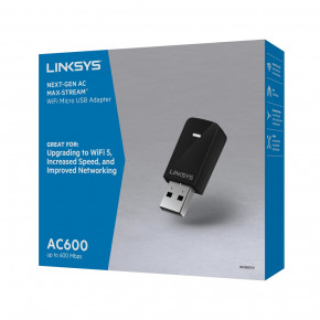 WiFi  LINKSYS WUSB6100M AC600, USB 2.0 (WUSB6100M-EU) 5