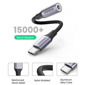    USB-C to 3.5mm M/F 10sm AV161 UGREEN ѳ (80154) 5