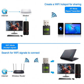  Wi-Fi/Bluetooth  U&P G38 AC600 2.4/5GHz + Bluetooth 4.2 Black (HG-G38-BK) 6