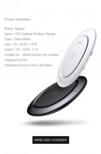    Baseus UFO Desktop Wireless Charger  White 3