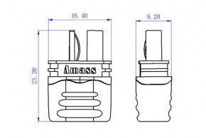   AMASS T-Plug Male 2 (AMS-1015E-M2.GR) 3