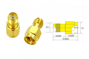  50  -  FPV   (SMA M - SMA F ) (AMS-SMA-JK-MF-X50)