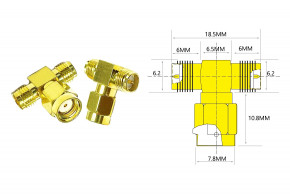   FPV   (RP-SMA F - RP-SMA M - RP-SMA F) (AMS-SMA-KJK-MFM)