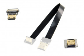  15 Mini HDMI - Mini HDMI 90 (HOQO-FFC-C1-C2-15)