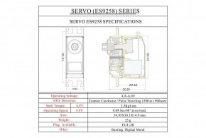  Emax ES9258 25 2.5/0.08  (EMX-0102005004) 5