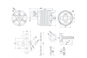  T-Motor AS2814 KV550 6S   (TM-AS2814-550) 6