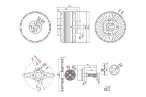  T-Motor AT7215 30CC KV270 8S 4800W   (TM-AT7215-270) 7