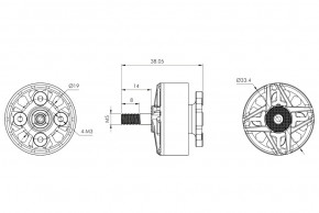  T-Motor F100 2810 1100KV 6S   (TM-F100-1100) 6