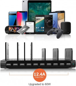   10- USB 60W Alxum  iPad, iPhone Xs Max, X, 8 Plus, Samsung Galaxy, Google   3