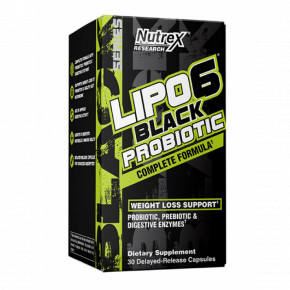  Nutrex Lipo-6 Black Probiotic 30 