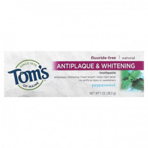            Toms of Maine (Natural Antiplaque amp Whitening Toothpaste) 28,3 