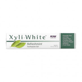   NOW Xyli White Toothpaste Gel 181 g refreshmint