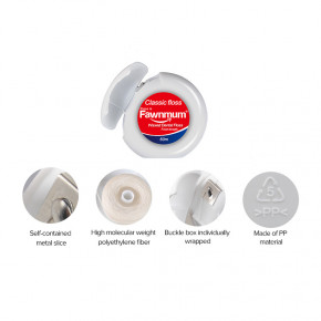   Fawnmum Waxed Dental Floss Classic (PE) 50 3