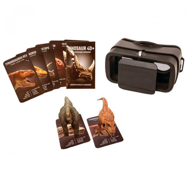 3D- Refurbished/ VR Entertainment Headset and 4D Dinosaur AR Cards 