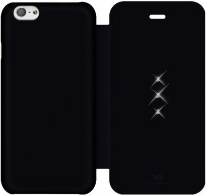 -  iPhone 6 White Diamonds Crystal Booklet Trinity Black (1311TRI6)