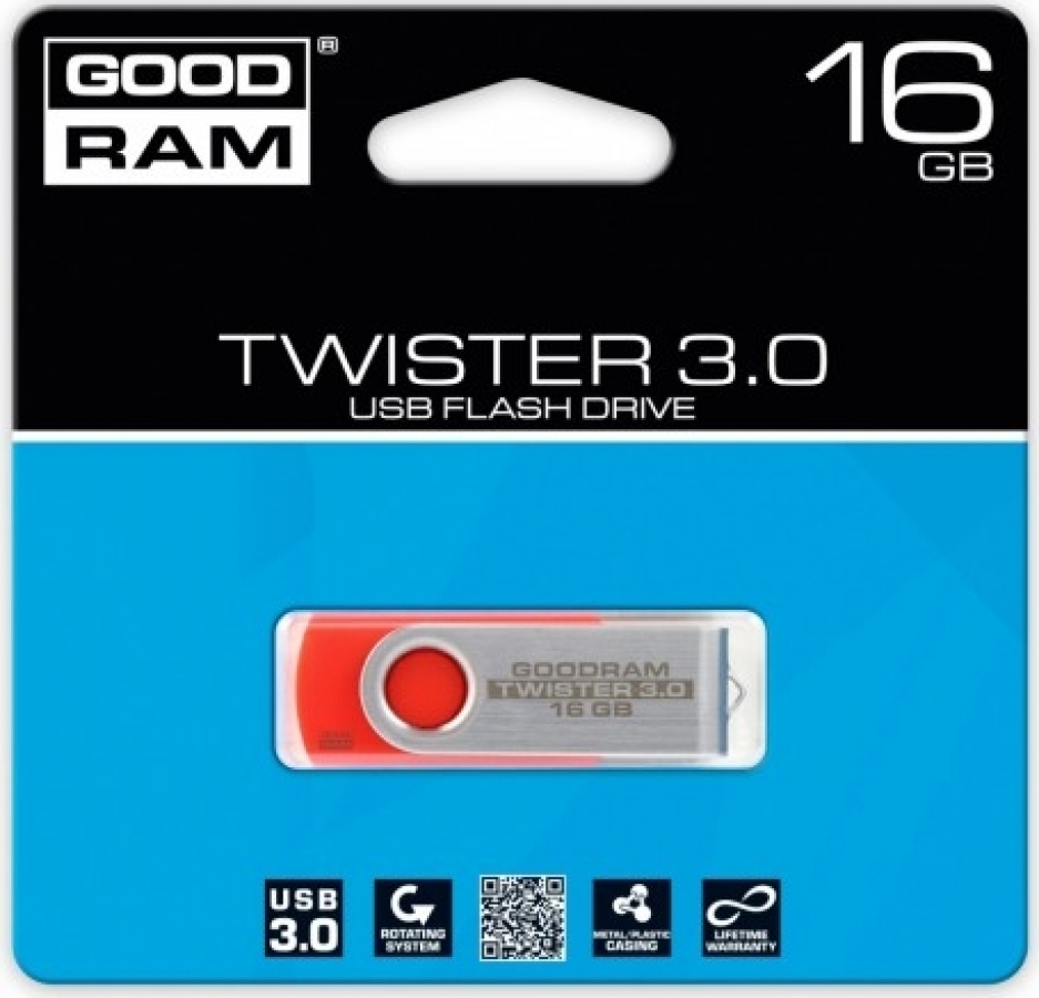  Goodram 16GB Twister Red (PD16GH3GRTSRR9)